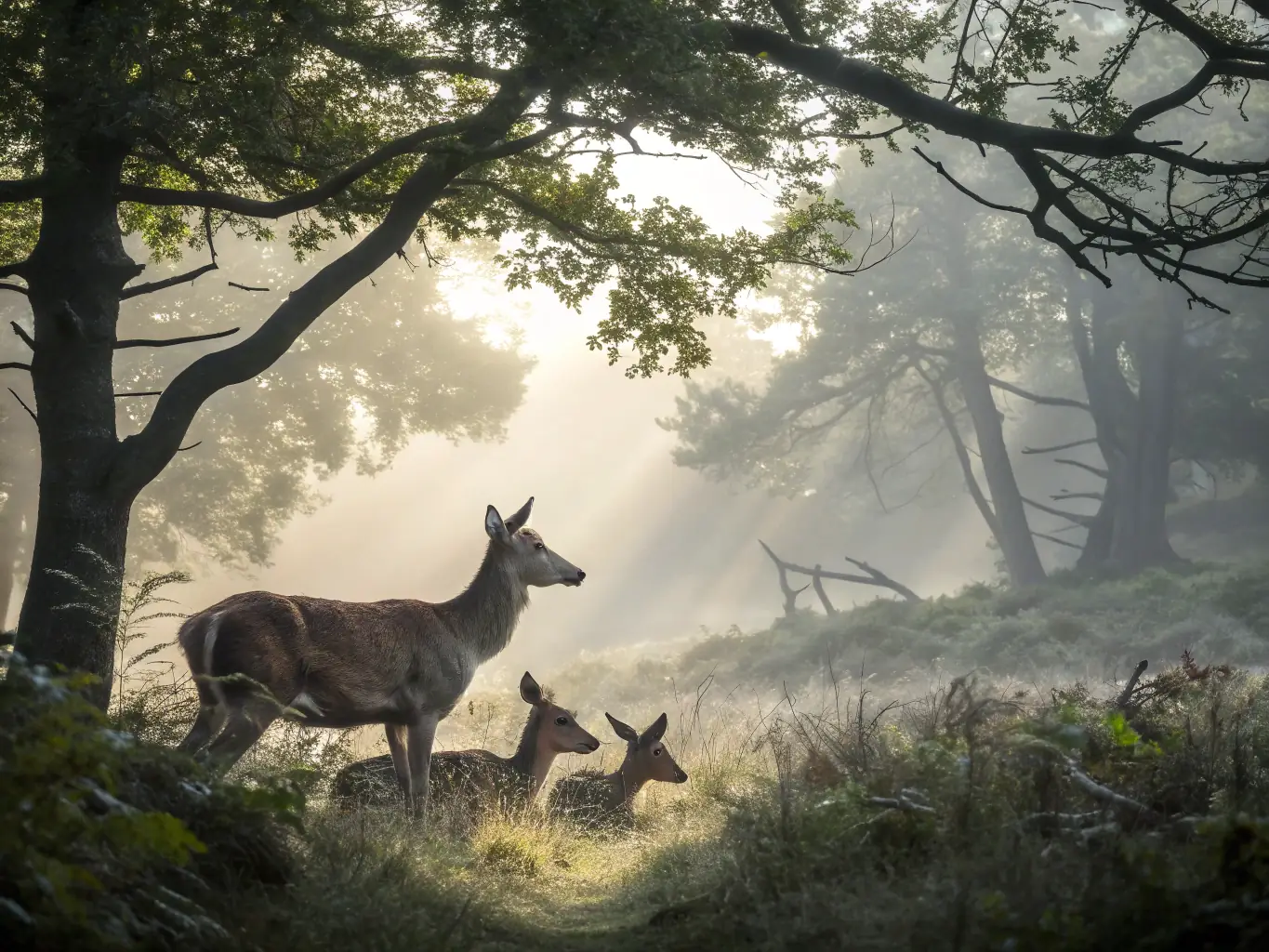 A serene image of a wildlife reserve managed by LES AMIS DES BOIS DE LORGE, highlighting the organization's dedication to protecting local fauna and their habitats.